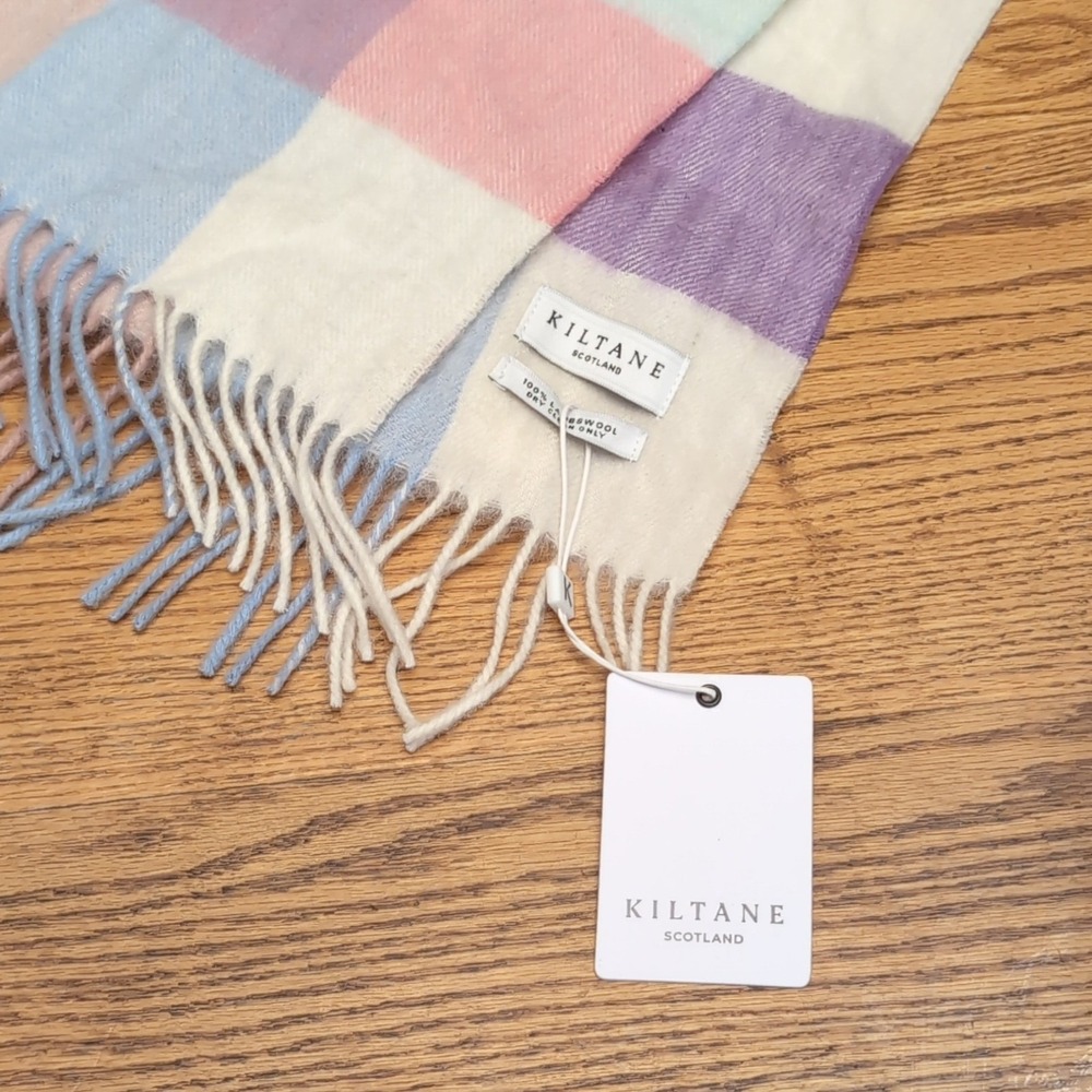 Kiltane Plaid Scarf 100% Lambswool Multicolor Made in Scotland